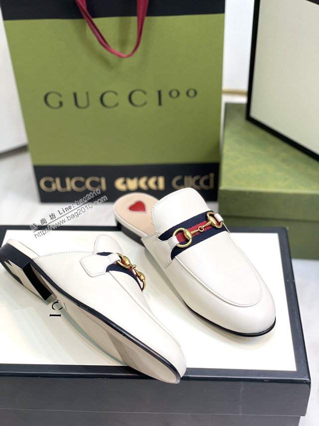 gucci古馳2022新色全新升級版本羊皮織帶馬銜扣半拖 純銅馬銜扣 dx2903